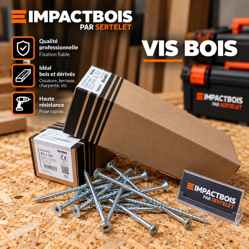 Vis à bois Paneltwistec D10 tête fraisée