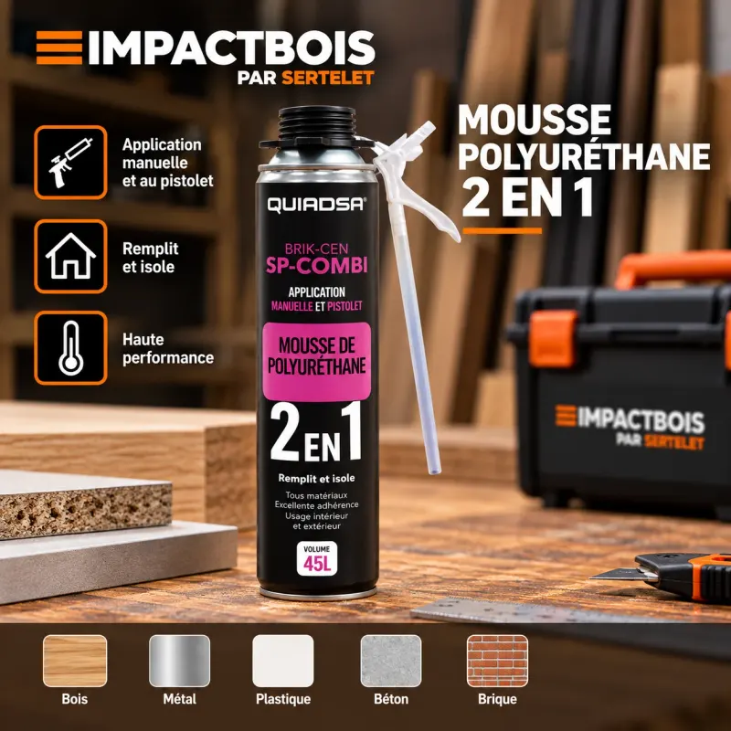 Mousse de polyuréthane BRIK-CEN SP-COMBI 750ml