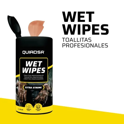 LINGETTES NETTOYANTES PROFESSIONNELLES WET WIPES 170 X 200 MM