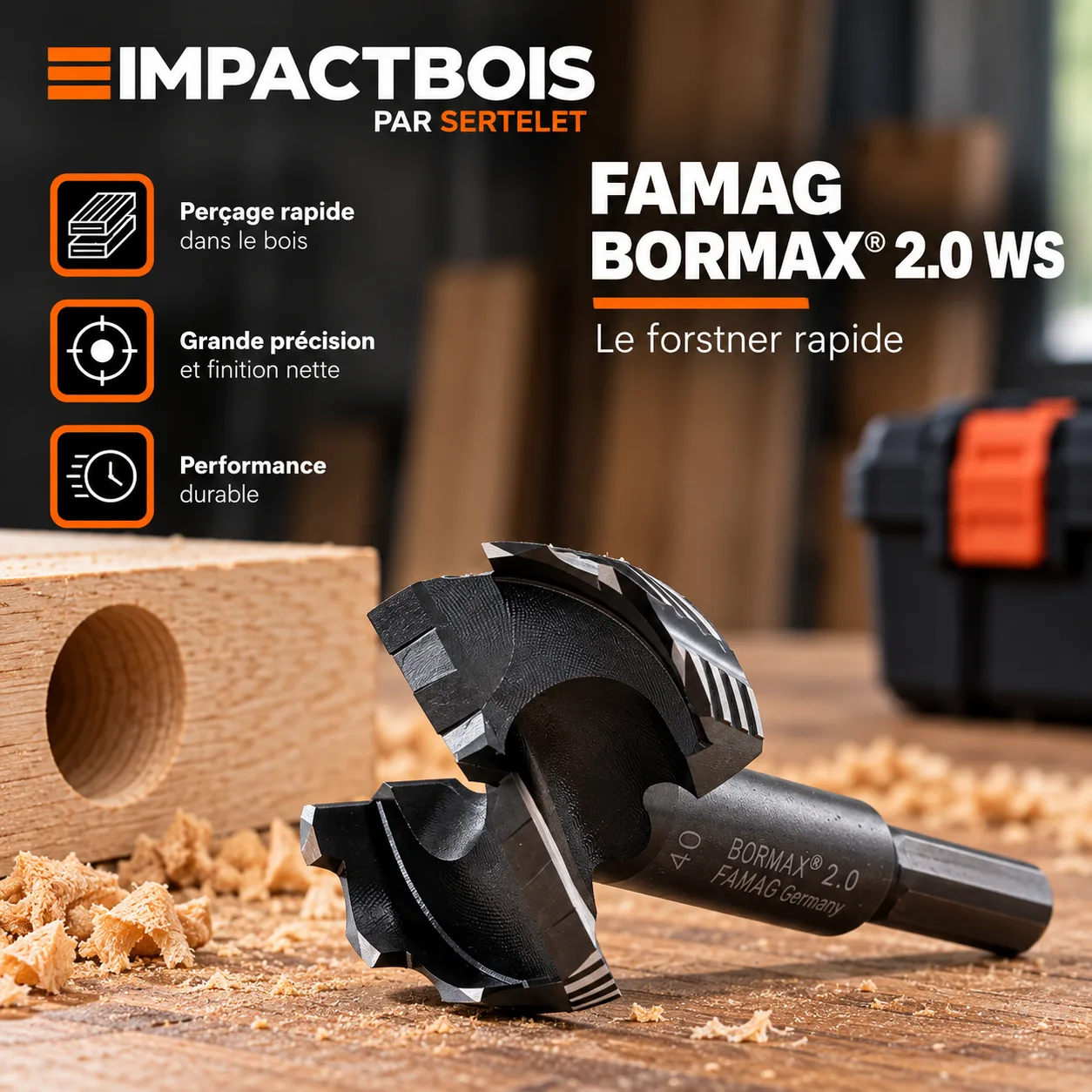 Famag Bormax® 2.0 WS, le forstner rapide